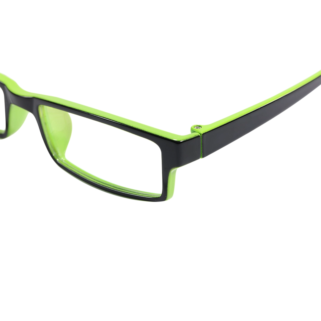 End piece detail of Sing office siren rectangle tr90 eyeglasses ER0302412 in green