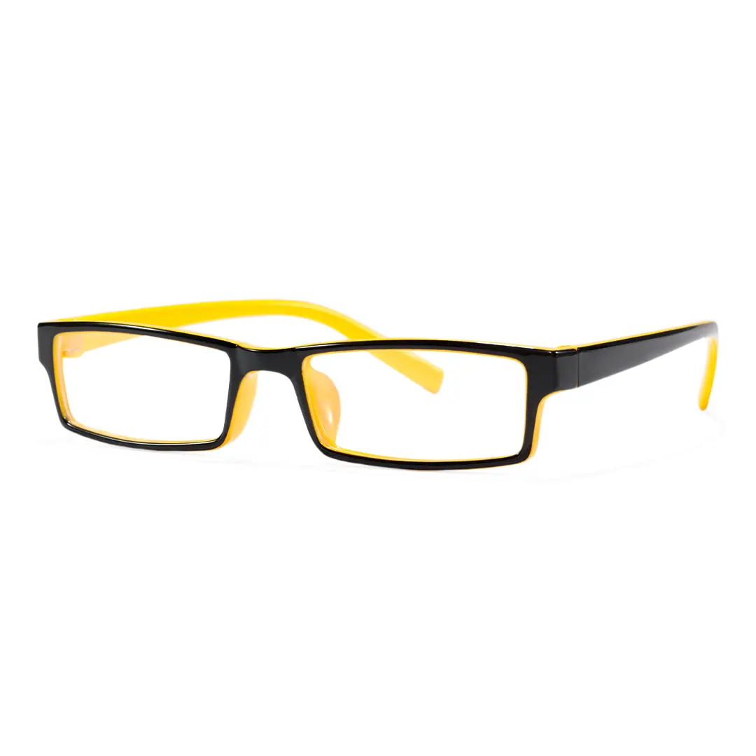 Angle view of Sing rectangle tr90 eyeglasses ER0302412 in yellow