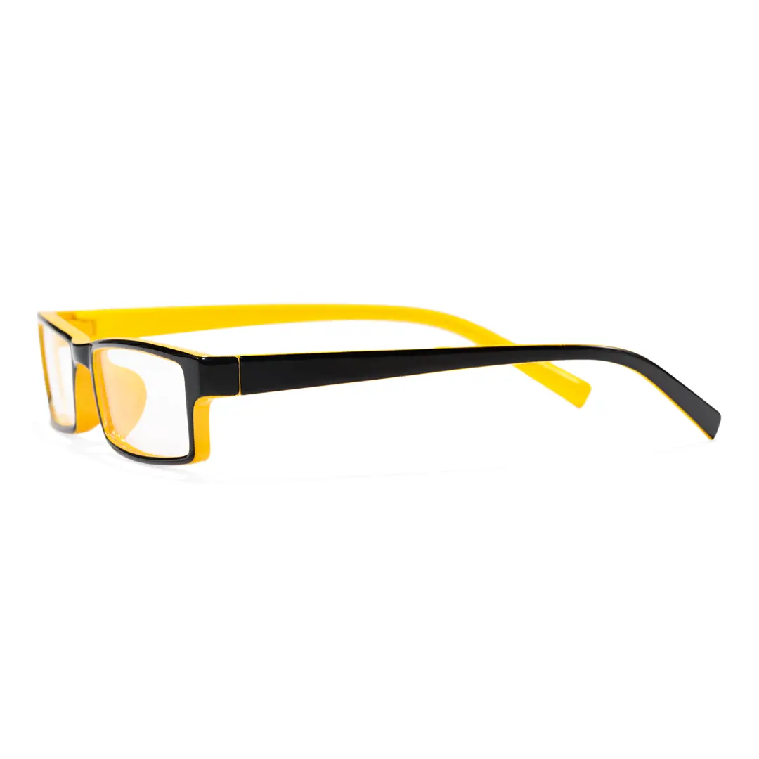 Side view of Sing rectangle tr90 eyeglasses ER0302412 in yellow