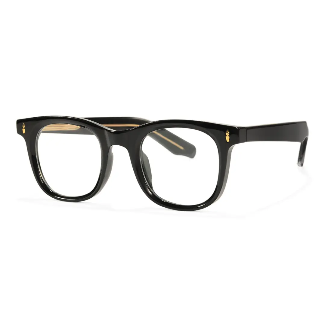 Angle view of Carrol rectangle tr90 eyeglasses ER0302506 in black