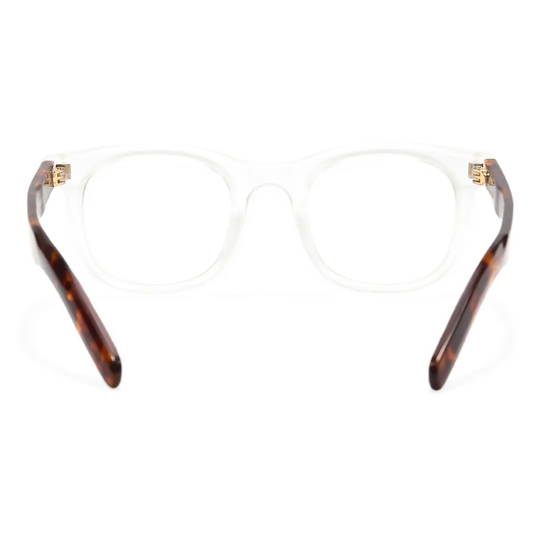Back view of Carrol rectangle tr90 eyeglasses ER0302506 in clear