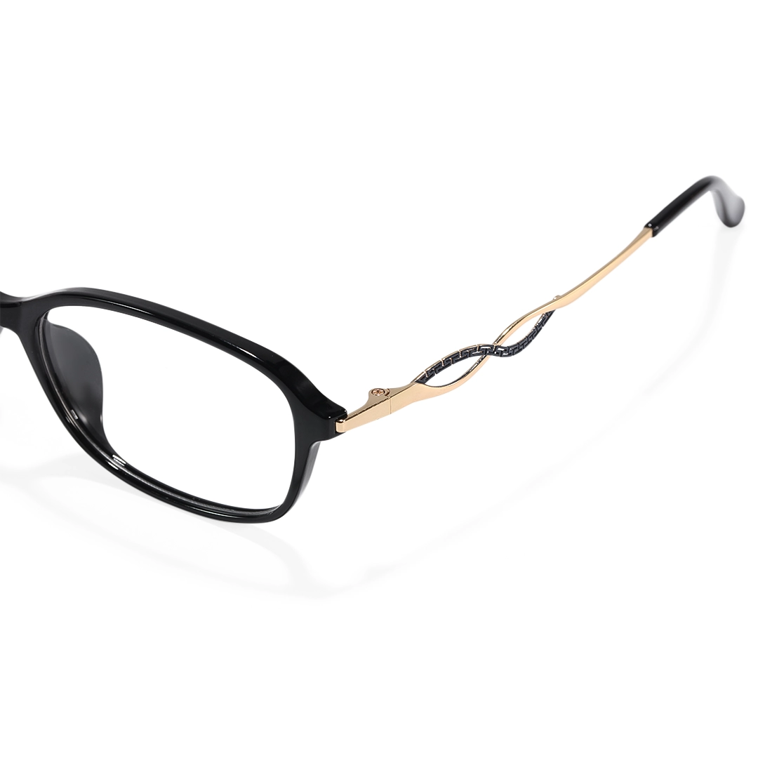 End piece detail of Junia rectangle tr90 eyeglasses ER0372509 in black