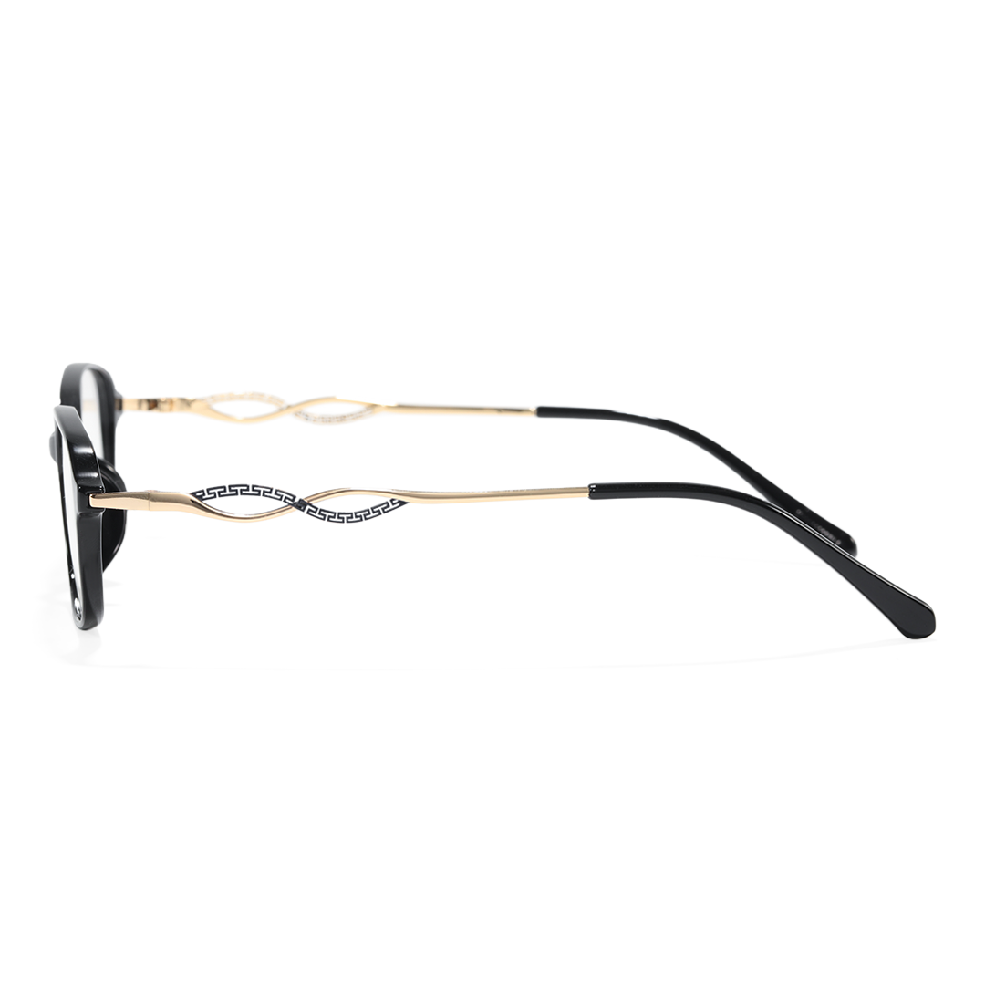 Side view of Junia office siren rectangle tr90 eyeglasses ER0372509 in black