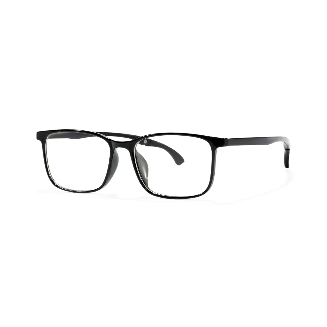 Angle view of Tatum rectangle tr90 eyeglasses ER0422508 in black