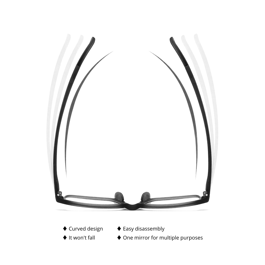 Frame detail view of Tatum rectangle tr90 eyeglasses ER0422508 in black-1