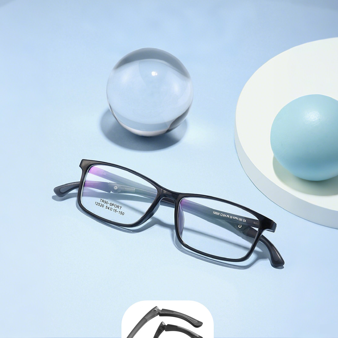 Set view of Tatum rectangle tr90 eyeglasses ER0422508 in black