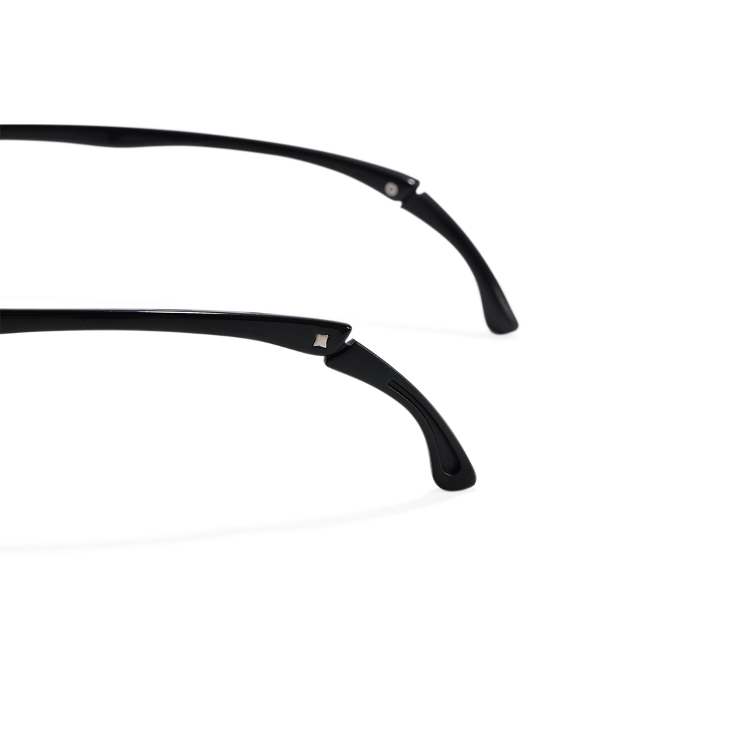 Temple detail of Tatum rectangle tr90 eyeglasses ER0422508 in black-1