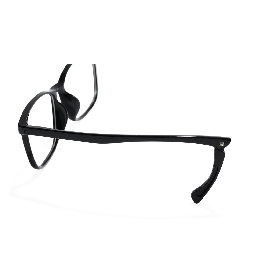 Temple detail of Tatum rectangle tr90 eyeglasses ER0422508 in black