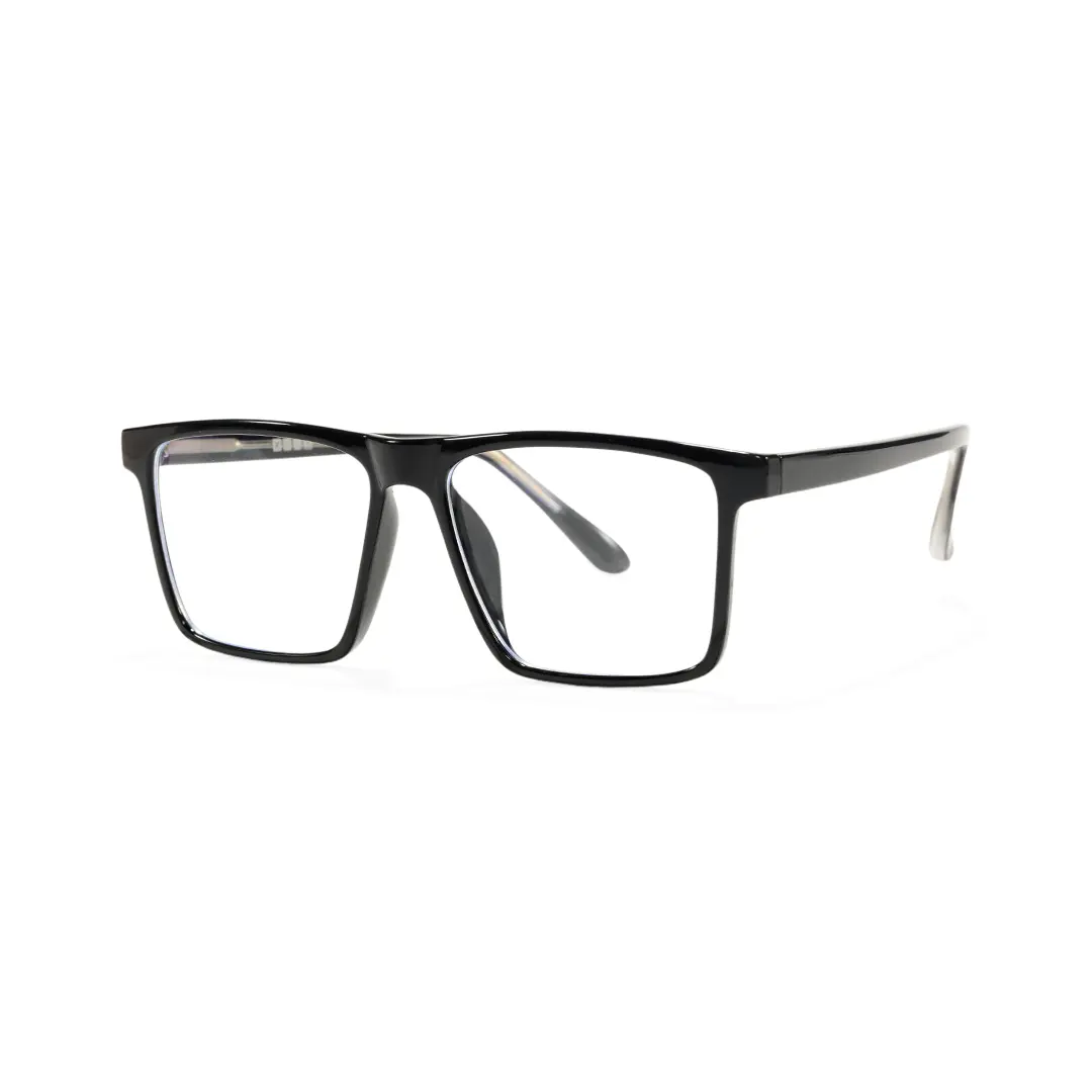 Angle view of Lucian rectangle tr90 eyeglasses ER0452508 in black