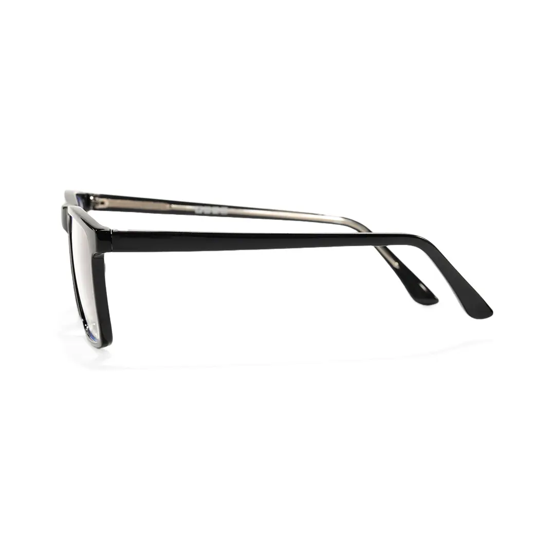 Side view of Lucian rectangle tr90 eyeglasses ER0452508 in black