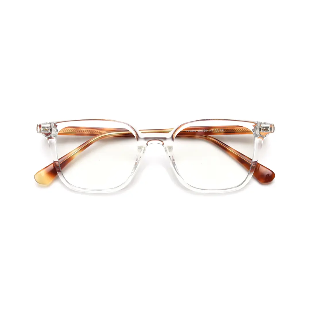 Front folded view of Rowan rectangle tr90 eyeglasses ER0462508 in clear