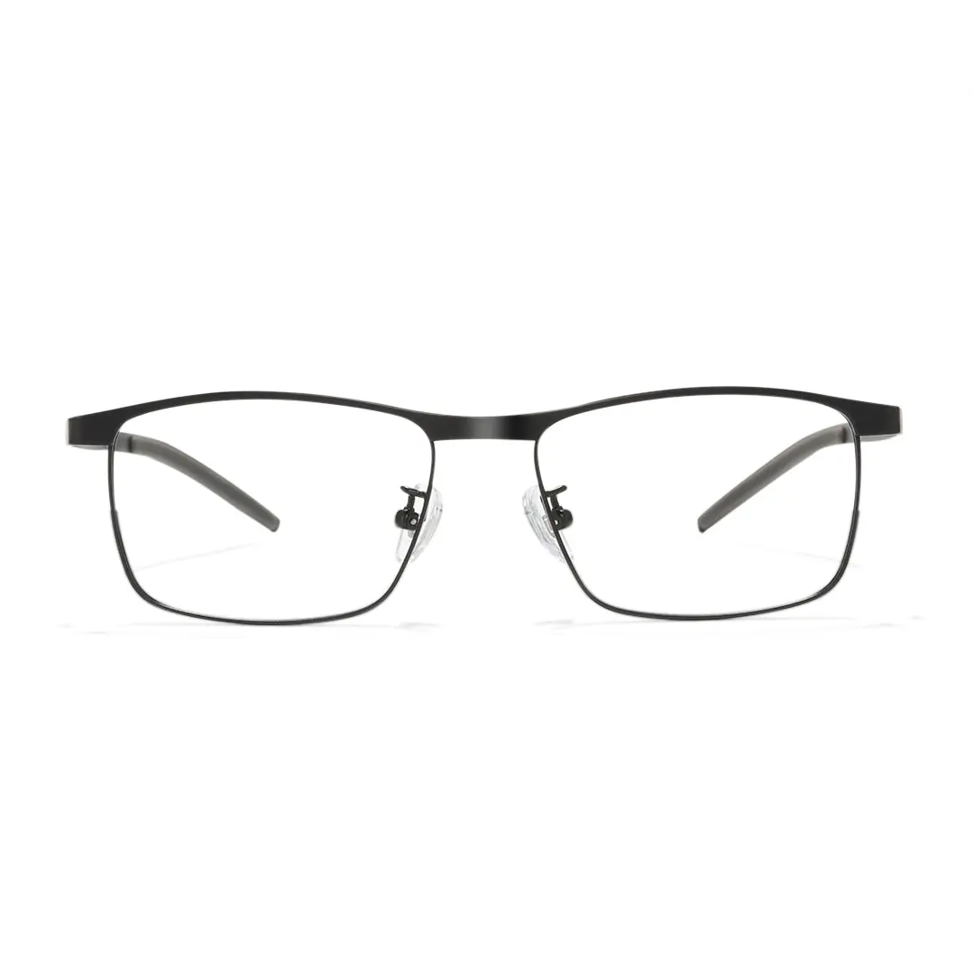 Front view of Carter rectangle titanium eyeglasses ET0012501 in black