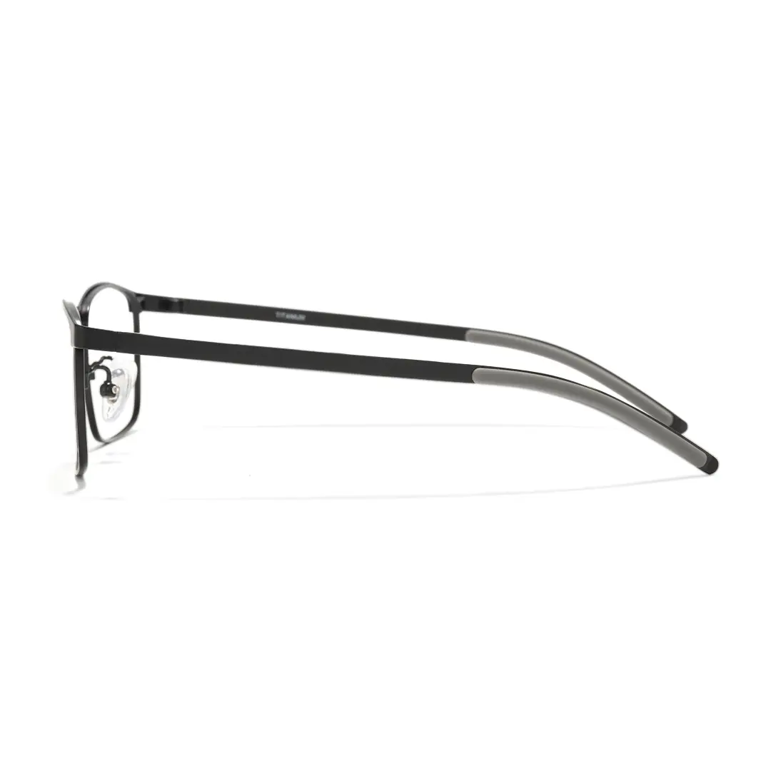 Side view of Carter rectangle titanium eyeglasses ET0012501 in black