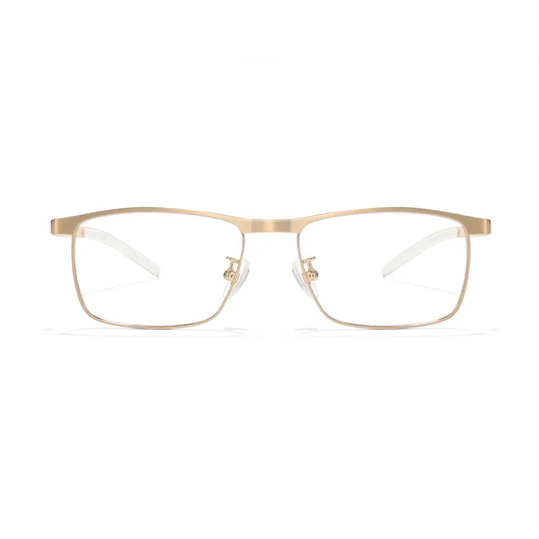 Front view of Carter rectangle titanium eyeglasses ET0012501 in gold