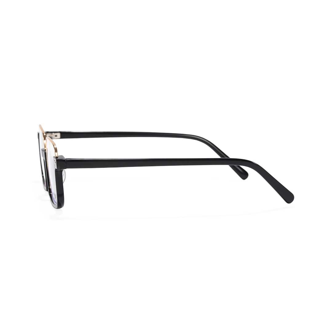 Side view of Maelis nerd rectangle tr90 eyeglasses in black. SPU: EX0382509