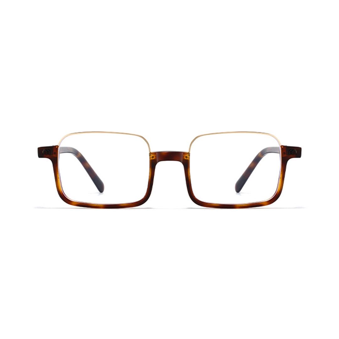 Front view of Maelis nerd rectangle tr90 eyeglasses in tortoise. SPU: EX0382509