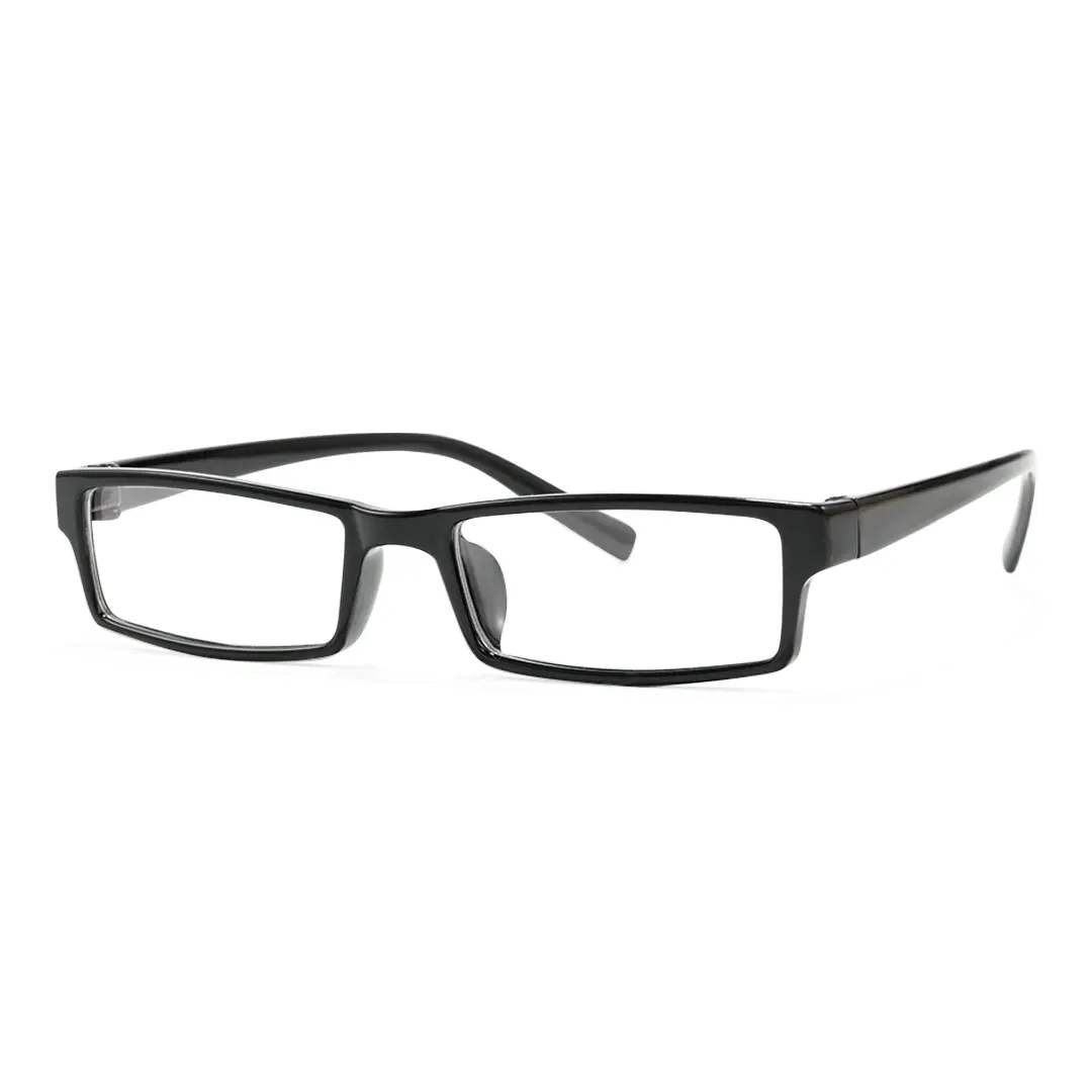 Angle view of Sing rectangle tr90 eyeglasses ER0302412 in black
