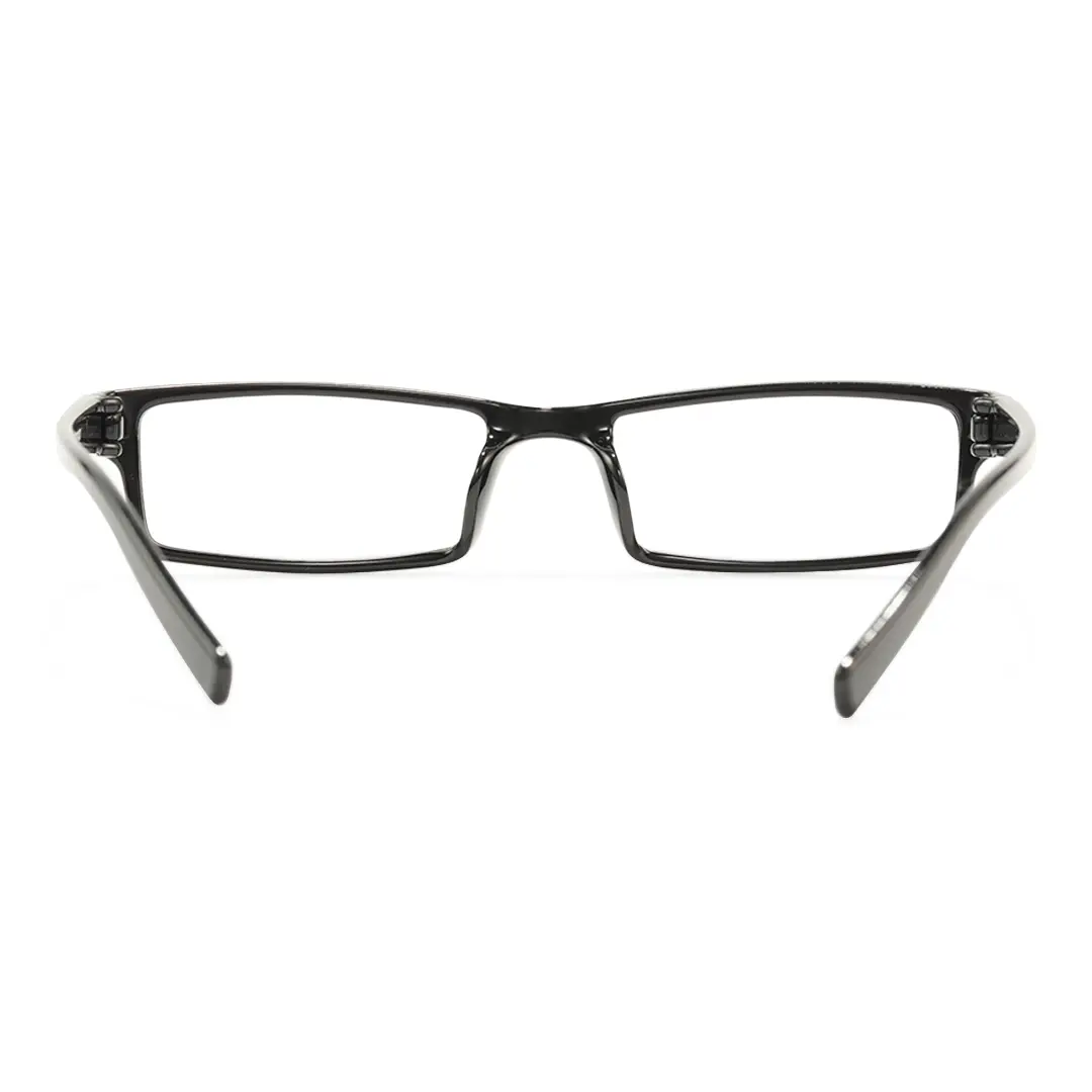 Back view of Sing rectangle tr90 eyeglasses ER0302412 in black