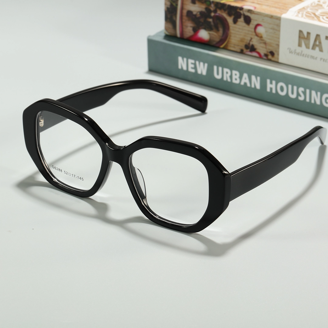 Set view of Bryony gemetric acetate eyeglasses GA0282509 in black