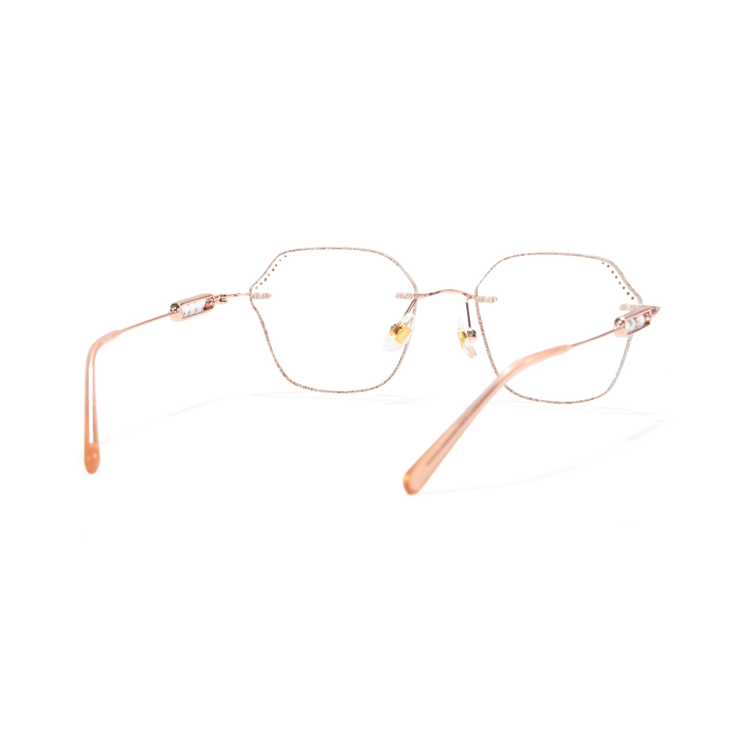 Back view of Blush geometric metal eyeglasses GM0152511 in clear
