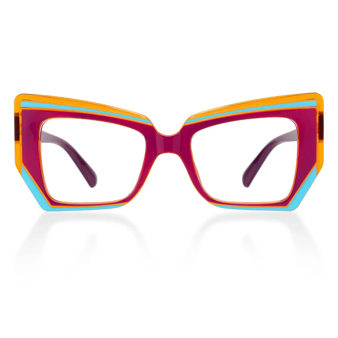 Front view of Harper fashion cat eye tr90 eyeglasses GP0022403 in pink