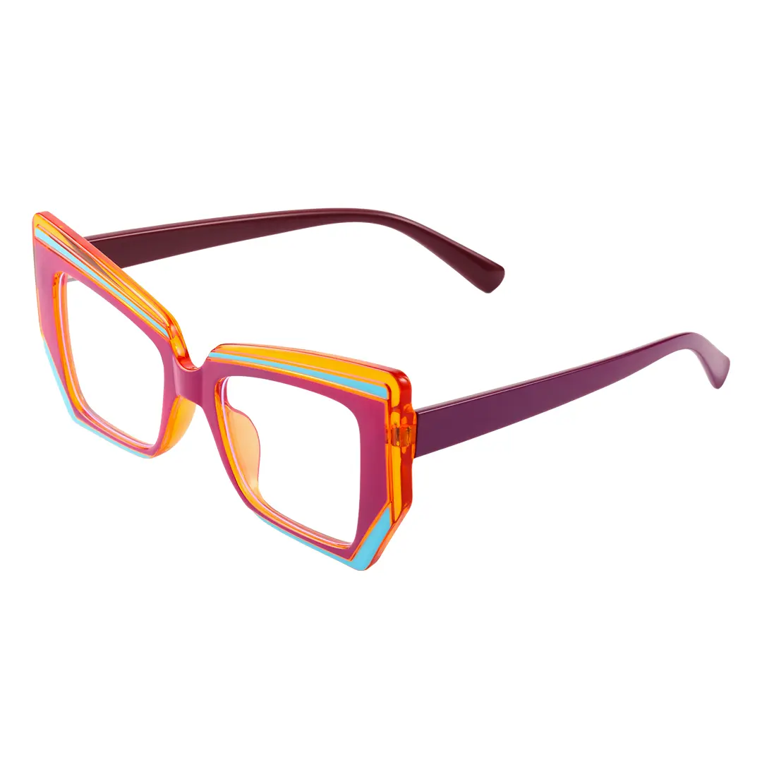 Angle view of Harper cat-eye tr90 eyeglasses GP0022403 in pink