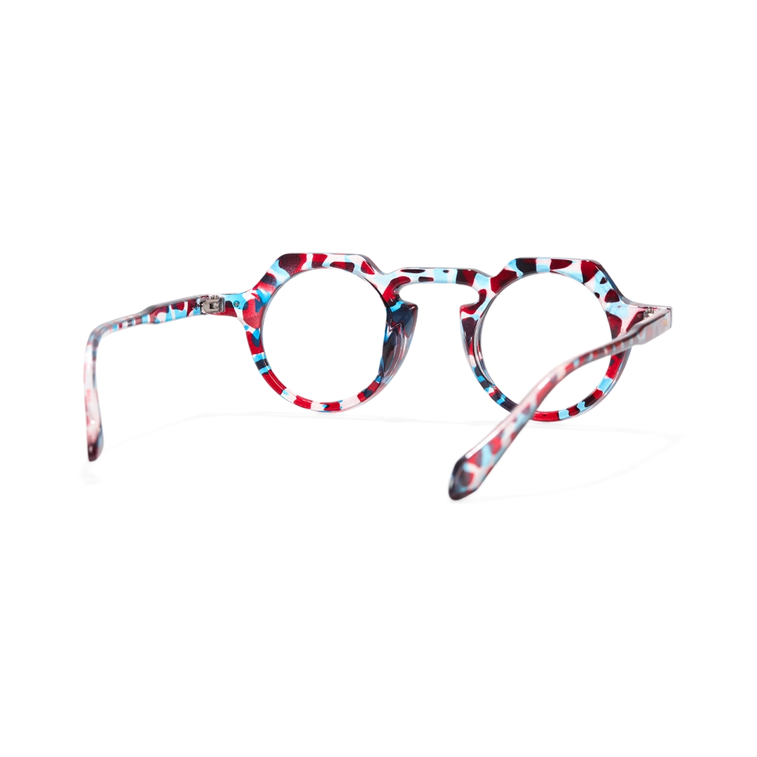 Back view of Zion geometric pc eyeglasses GP0122308 in multicolor