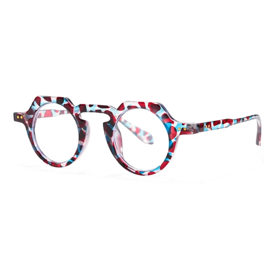 Angle view of Zion vintage geometric pc eyeglasses GP0122308 in multicolor