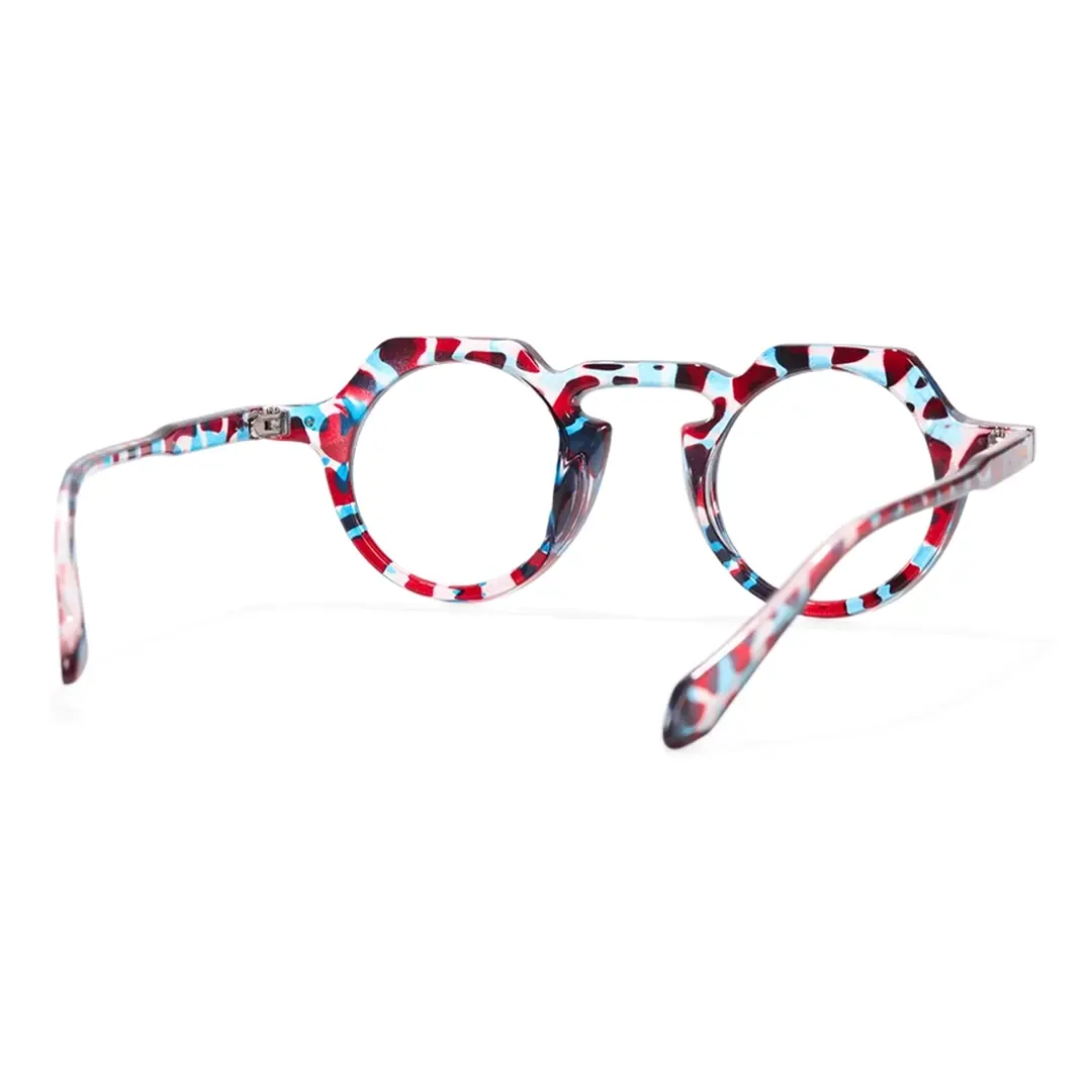 Back view of Zion vintage geometric pc eyeglasses GP0122308 in multicolor