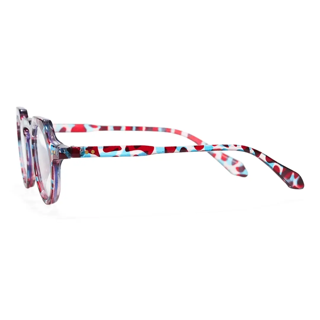 Side view of Zion vintage geometric pc eyeglasses GP0122308 in multicolor