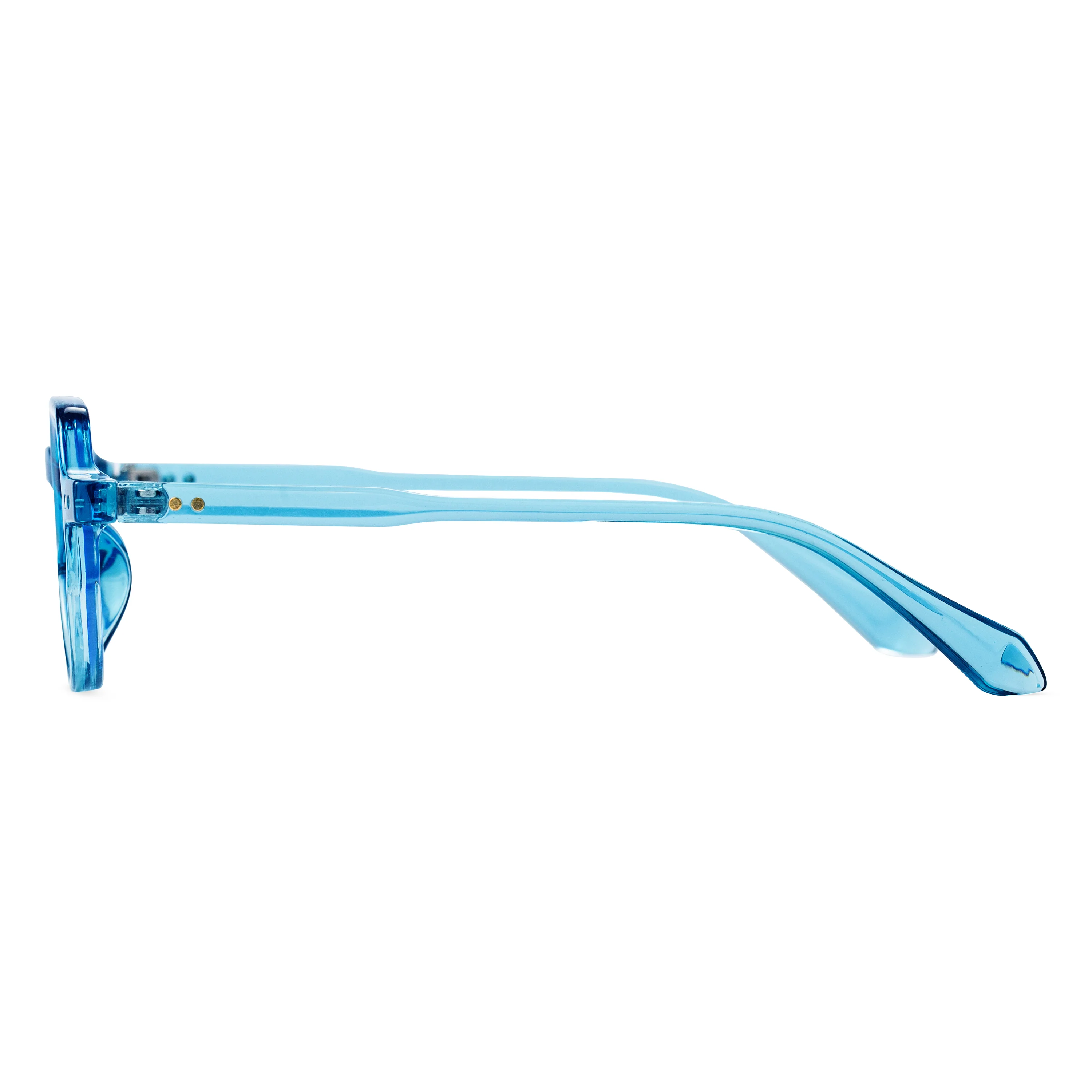 Side view of Levi colorful geometric pc eyeglasses GP0142308 in blue