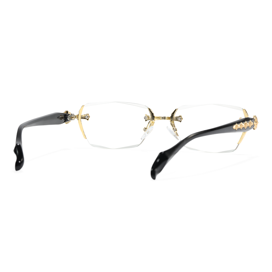 Back view of Kairo geometric pc eyeglasses GP0322512 in gold