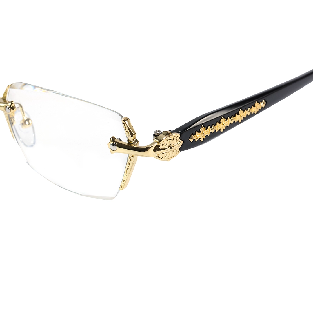 Frame detail view of Kairo geometric pc eyeglasses GP0322512 in gold