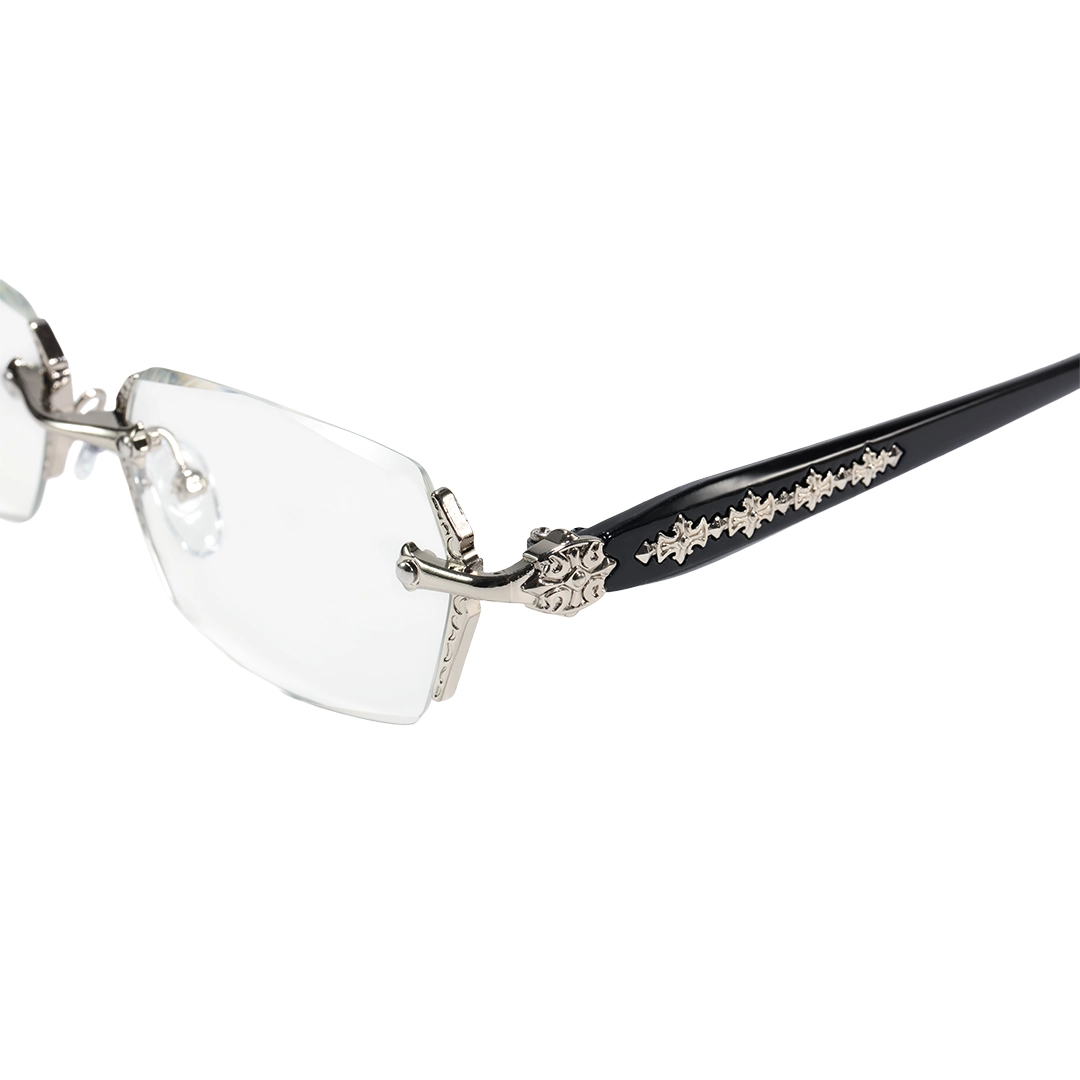 Frame detail view of Kairo y2k geometric pc eyeglasses GP0322512 in silver