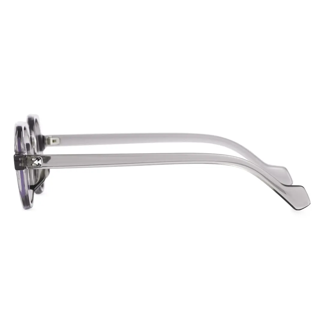 Side view of Rust vintage geometric pc eyeglasses GP0342411 in grey