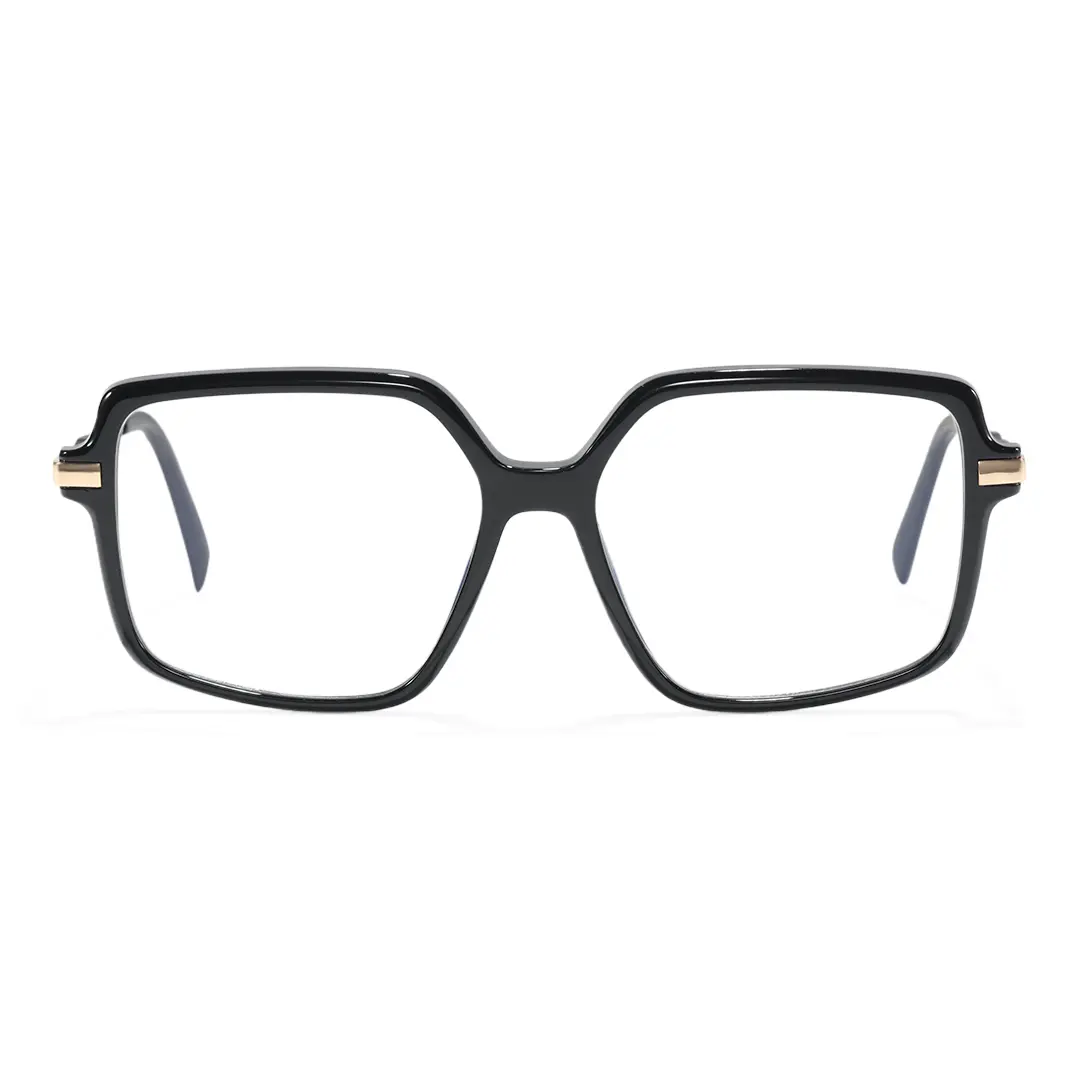 Front view of Cubo geometric tr90 eyeglasses GR0032510 in black