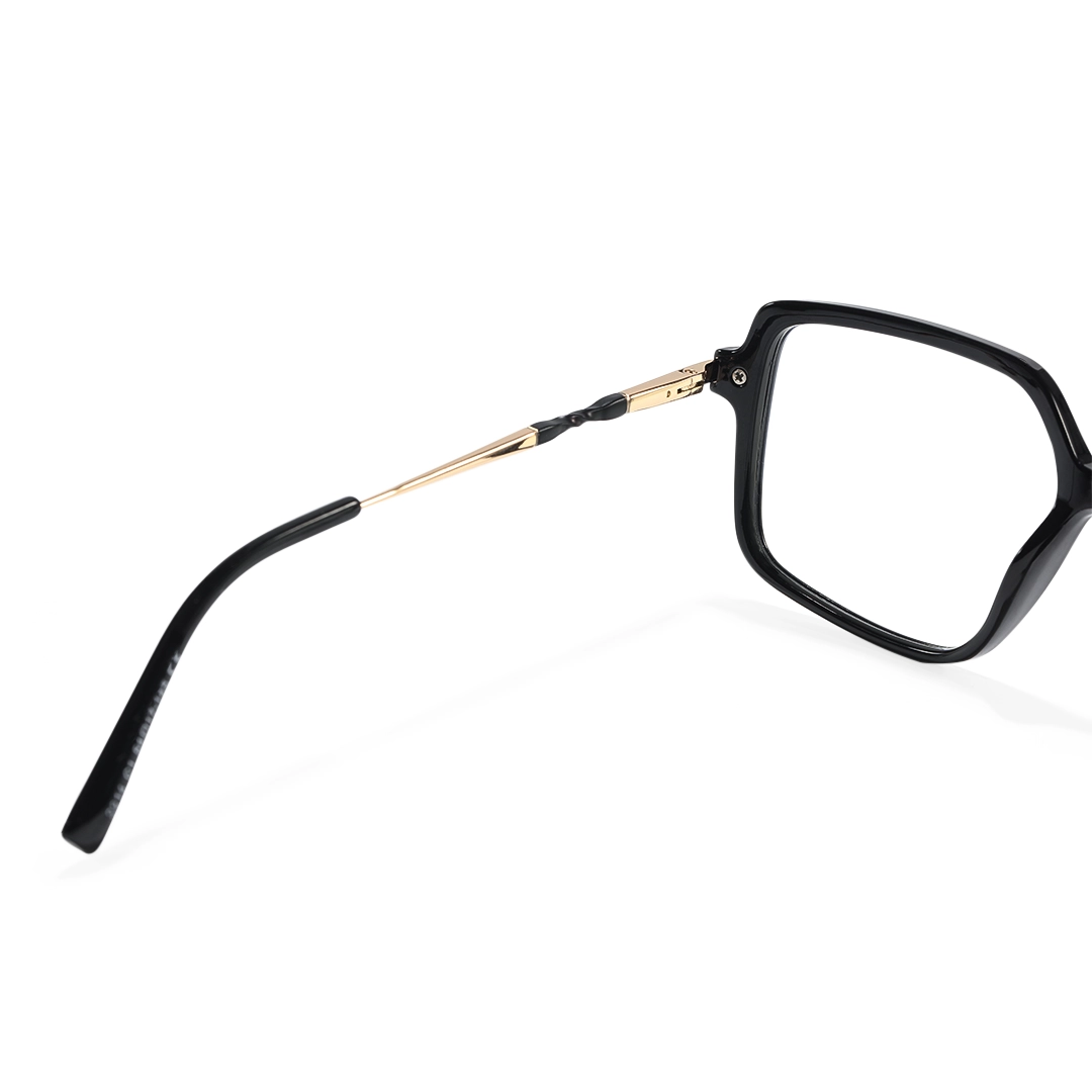 Hinge detail of Cubo geometric tr90 eyeglasses GR0032510 in black