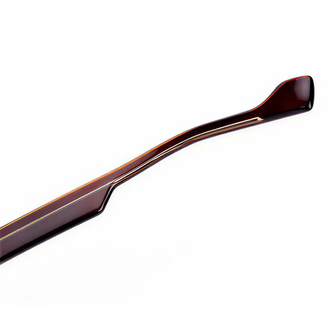 Temple detail of Kiri vintage geometric tr90 eyeglasses GR0092308 in brown