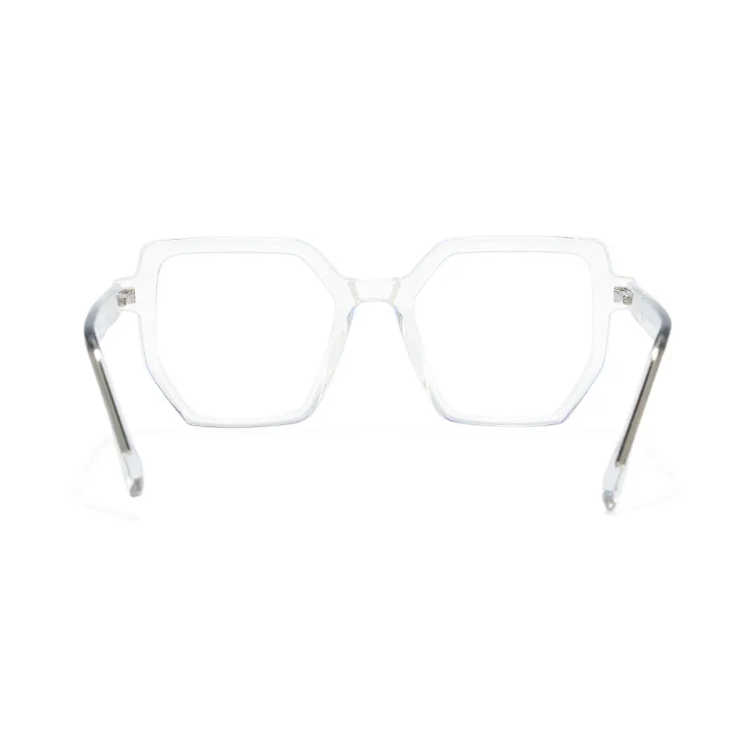 Back view of Lila geometric tr90 eyeglasses GR0202502 in clear