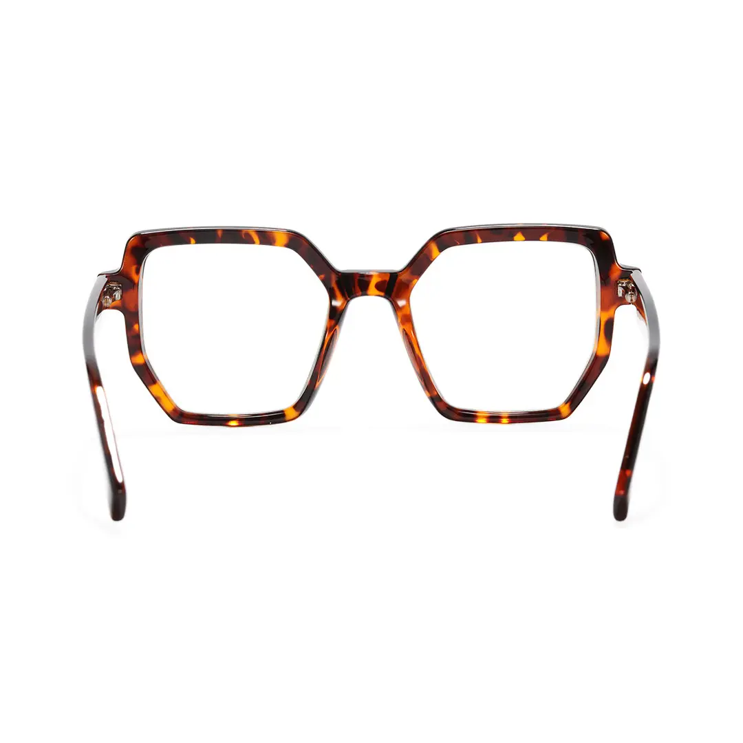 Back view of Lila geometric tr90 eyeglasses GR0202502 in tortoise