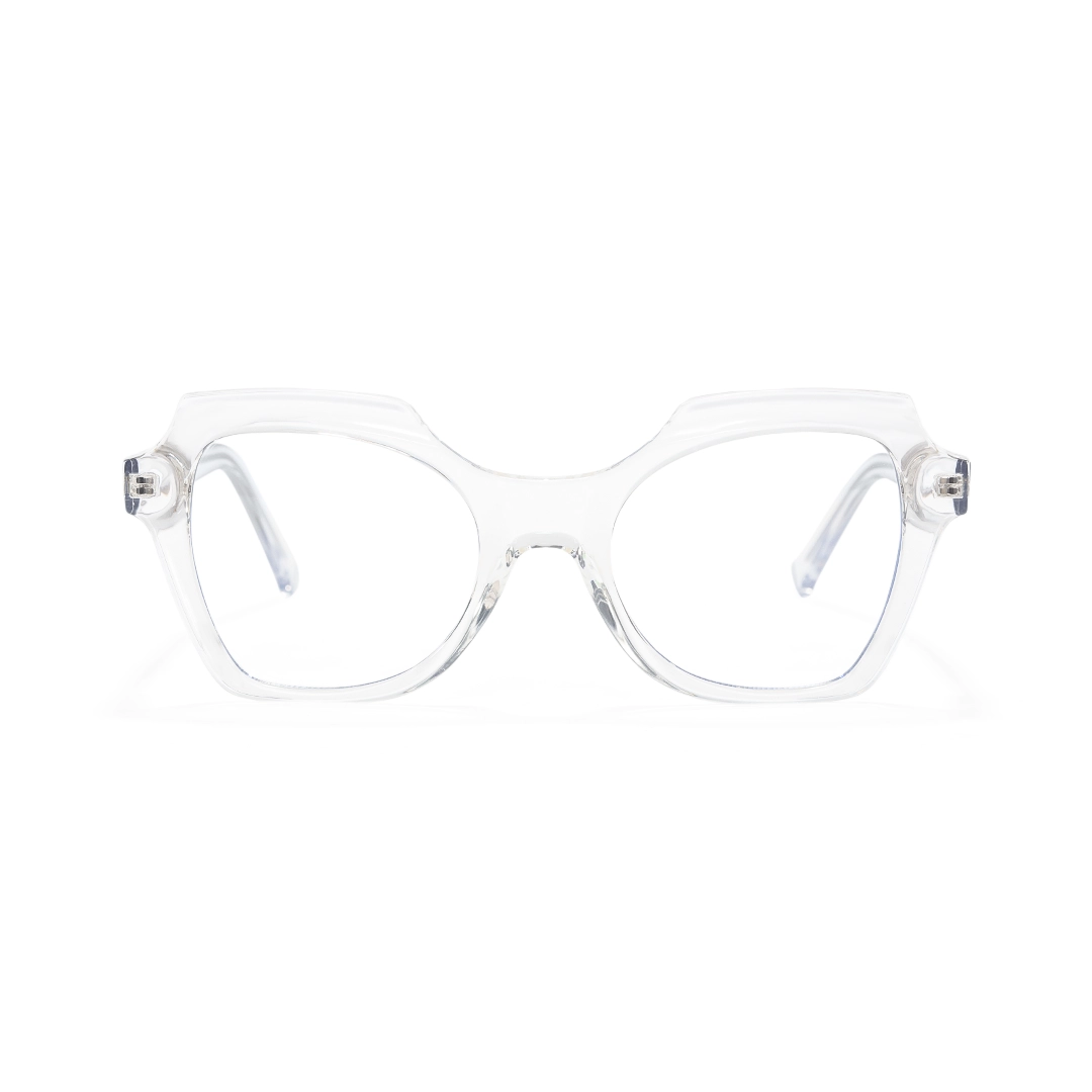 Front view of Bode geometric tr90 eyeglasses GR0402302 in clear