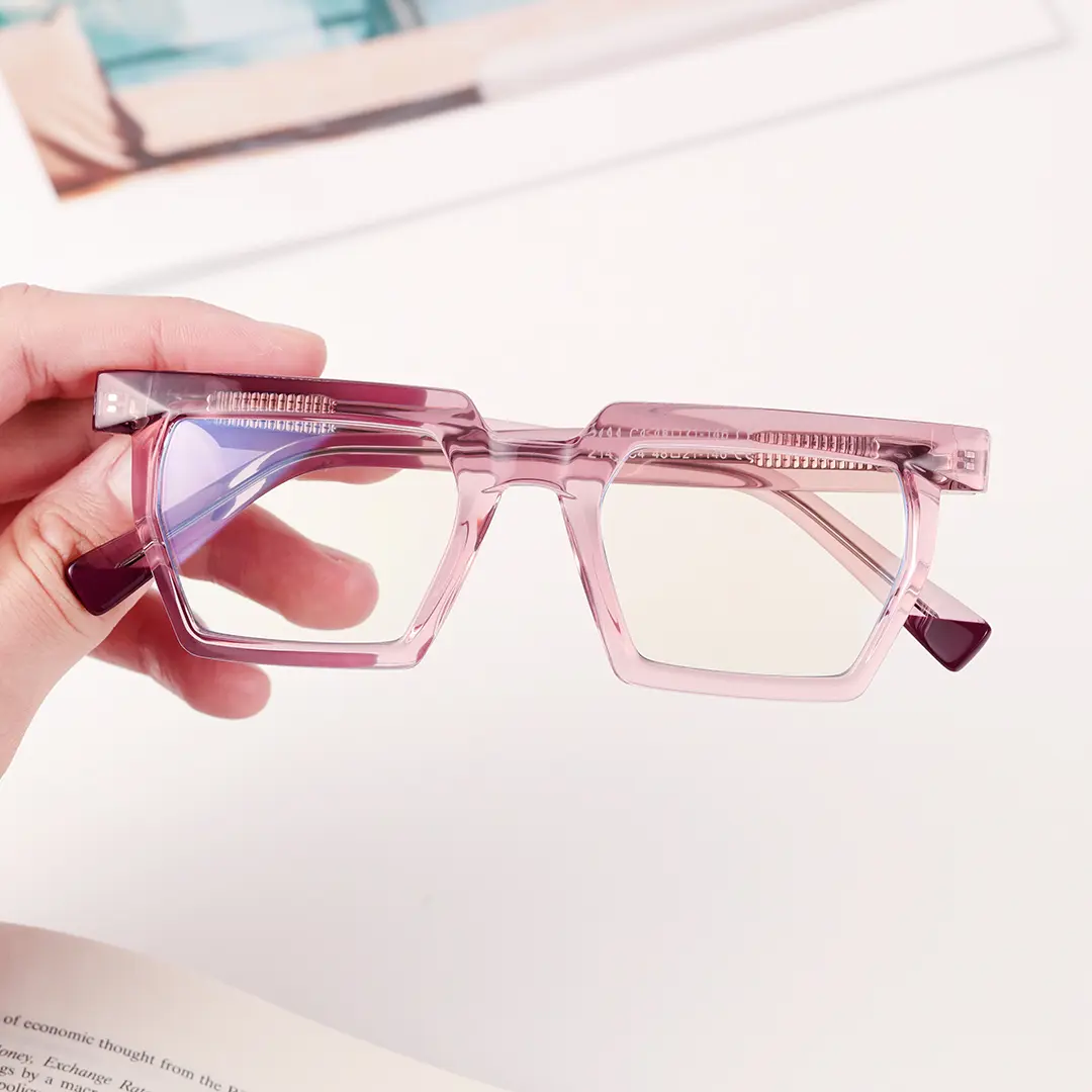 Scene view of Beim geometric tr90 eyeglasses GR0432302 in pink