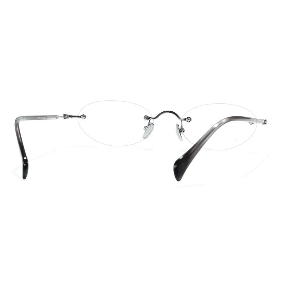 Back view of Seraph vintage oval acetate eyeglasses OA0012604 in grey