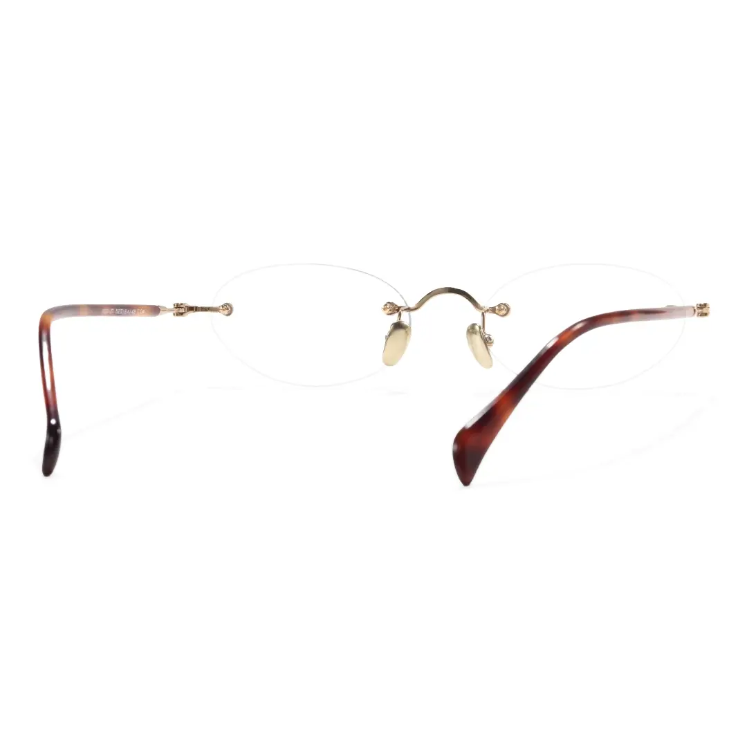 Back view of Seraph vintage oval acetate eyeglasses OA0012604 in tortoise