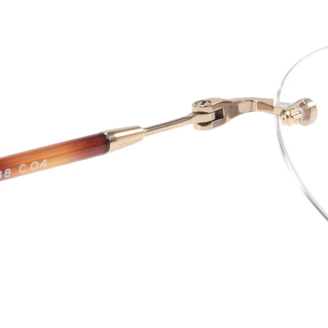 Hinge detail of Seraph vintage oval acetate eyeglasses OA0012604 in tortoise