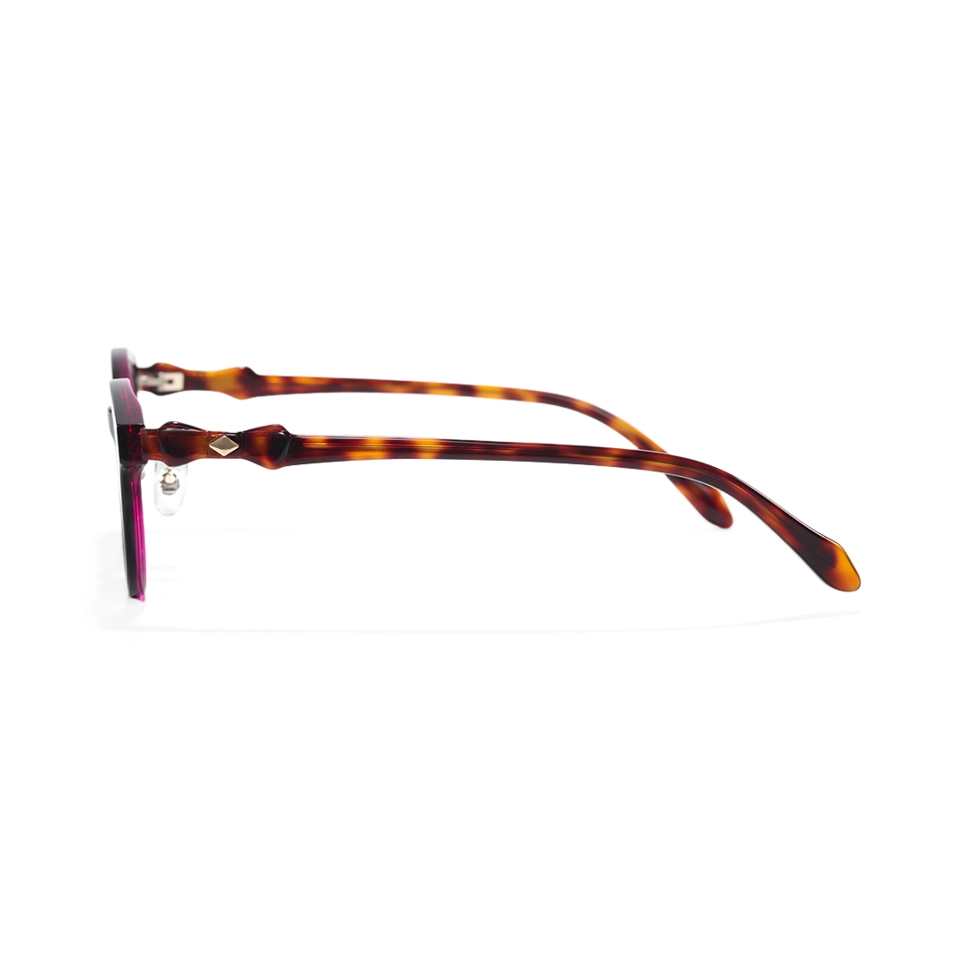 Side view of Grit nerd oval acetate eyeglasses OA0302501 in tortoise