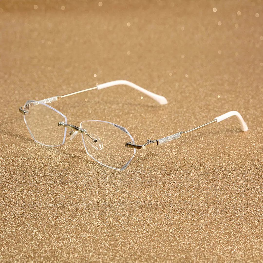 Scene view of Jala oval metal eyeglasses OP0012503 in silver