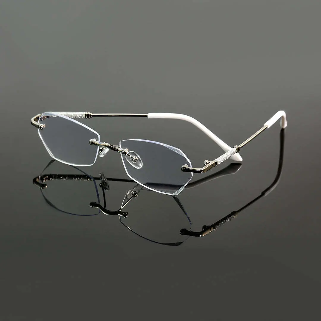Set view of Jala oval metal eyeglasses OP0012503 in silver