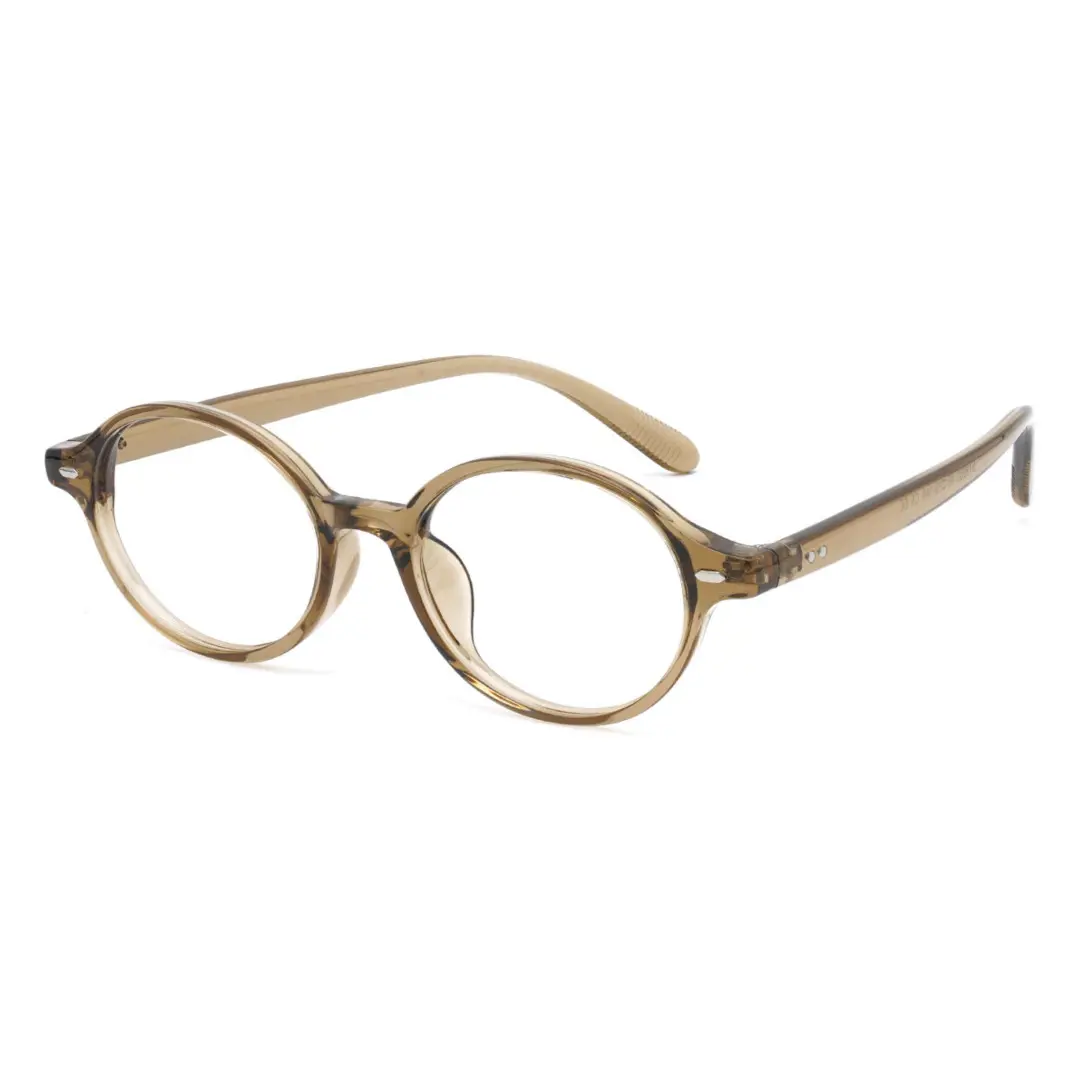 Angle view of Blaze vintage oval tr90 eyeglasses OR0082406 in bronze