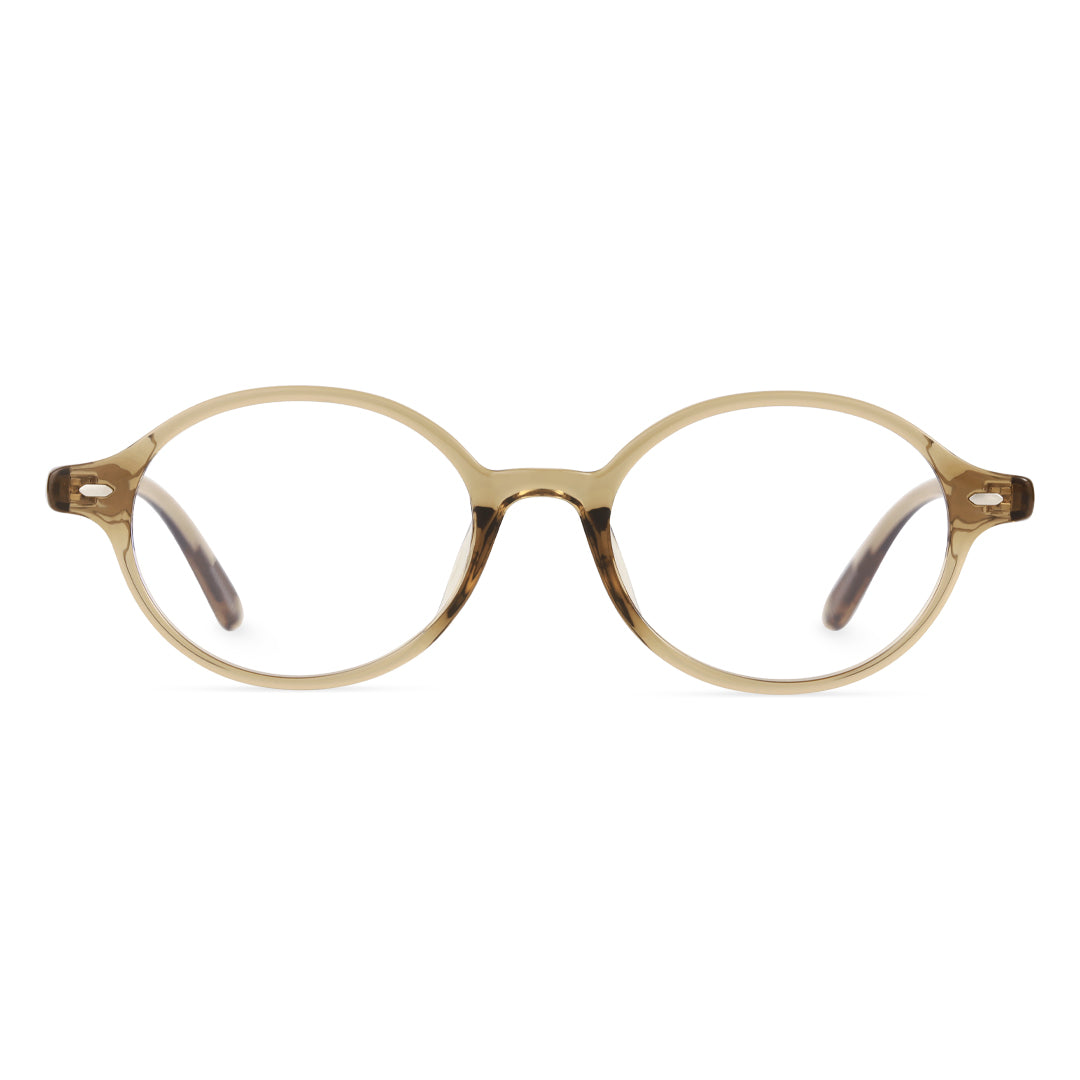 Front view of Blaze vintage oval tr90 eyeglasses OR0082406 in bronze